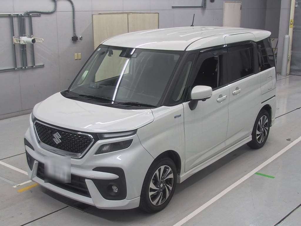 SUZUKI SOLIO BANDIT модель кузова: MA37S, коробка: IAT, год выпуска: 2021  пробег: 24000км, аукционная оценка: RA, объем двигателя: 1200куб. см.,  цвет: Перламутровый, аукцион: CAA Chubu, номер лота: №30015, Купить авто с аукциона  Японии